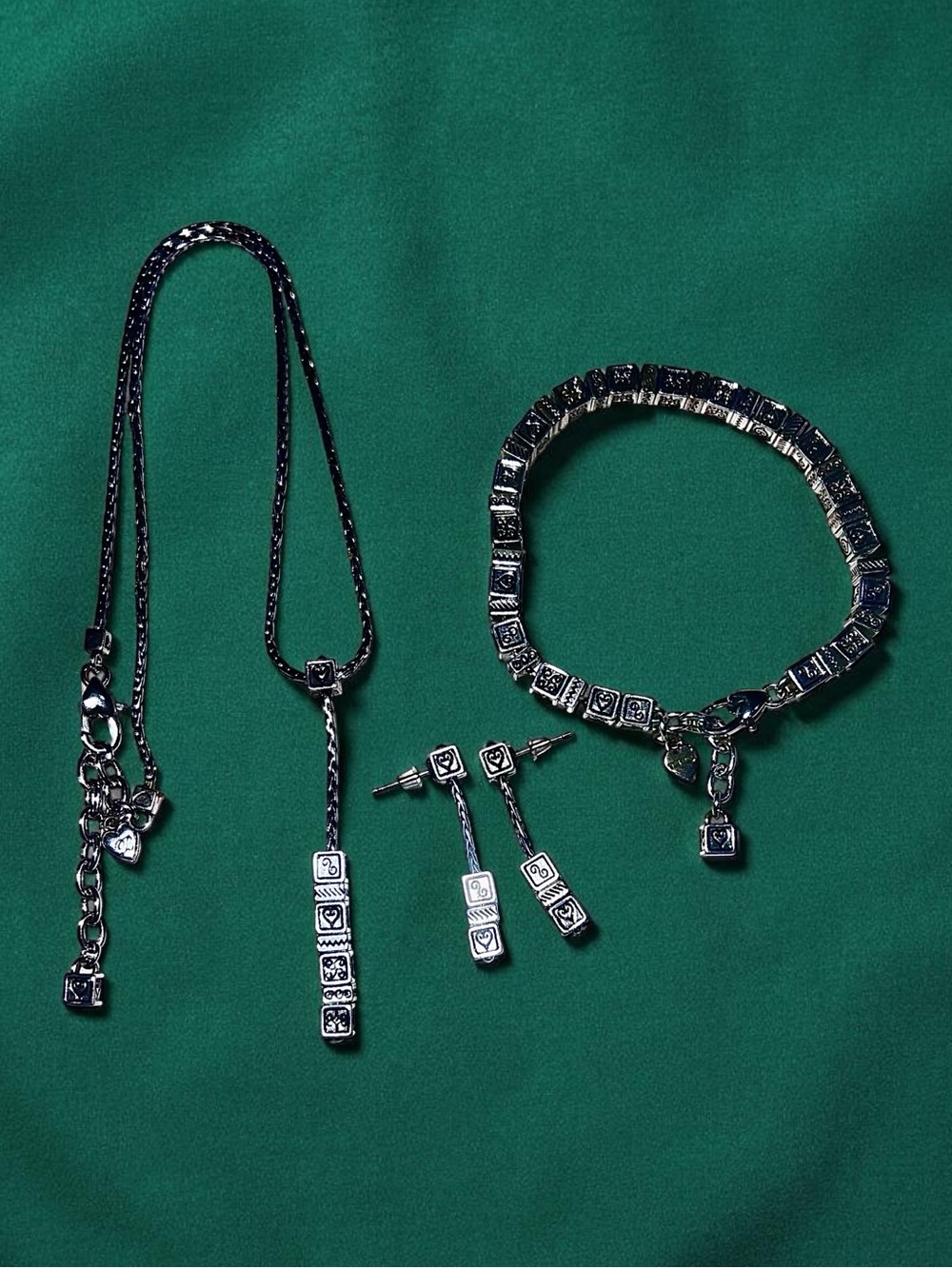 Rare retired Brighton Caberet Cube Y Bead jewelry set